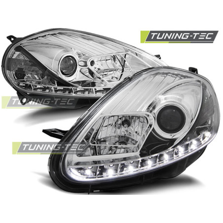 Fari Anteriori con Luci Diurne Luci Diurne Cromato per Fiat Grande Punto 2008-2009 (Cod. TT-LPFI25)