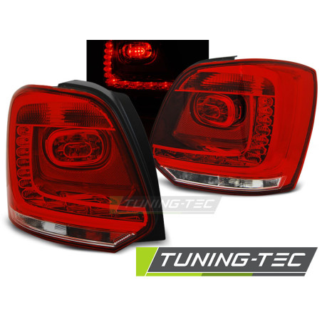 Fanali Posteriori LED Rosso/bianco per Volkswagen Polo 2009-2014 (Cod. TT-LDVWB2)