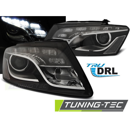Fari Anteriori Luci Diurne DRL Nero per Audi Q5 11/2008-09/2012 (Cod. TT-LPAUD4)