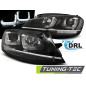 Fari Anteriori LED Cromato Nero per Volkswagen Golf 7 11/2012-2017 (Cod. TT-LPVWM1)