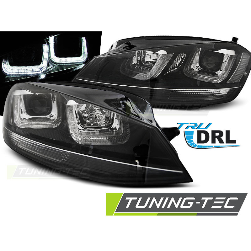 Fari Anteriori LED Nero per Volkswagen Golf 7 11/2012-2017 (Cod. TT-LPVWM3)