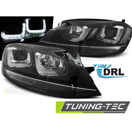 Fari Anteriori LED Nero per Volkswagen Golf 7 11/2012-2017 (Cod. TT-LPVWM3)