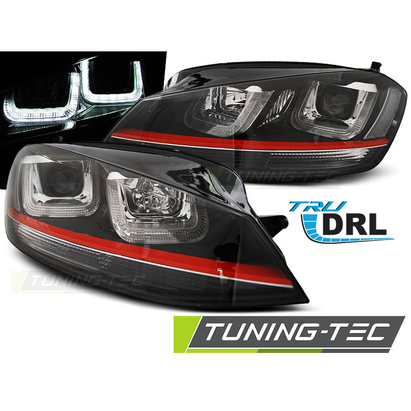 Fari Anteriori LED Nero per Volkswagen Golf 7 2012-2017 (Cod. TT-LPVWM2)