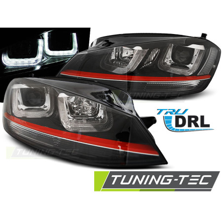 Fari Anteriori LED Nero per Volkswagen Golf 7 2012-2017 (Cod. TT-LPVWM2)