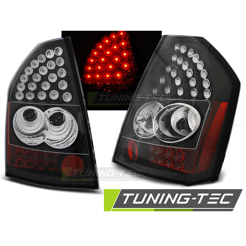 Fanali Posteriori LED Nero per Chrysler 300C/300 2008-2010 (Cod. TT-LDCH12)