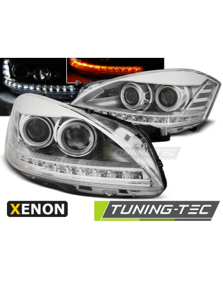 Fari Anteriori Luci Diurne Cromato per Mercedes-Benz W221 2005-2009 (Cod. TT-LPMEA1)