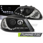 Fari Anteriori Luci Diurne Nero per Seat Ibiza 6L 04/2002-2008 (Cod. TT-LPSE28)