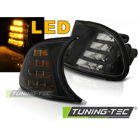 Indicatori Anteriori LED Nero per BMW E46 C/c 04/1999-08/2001 (Cod. TT-KPBM53)