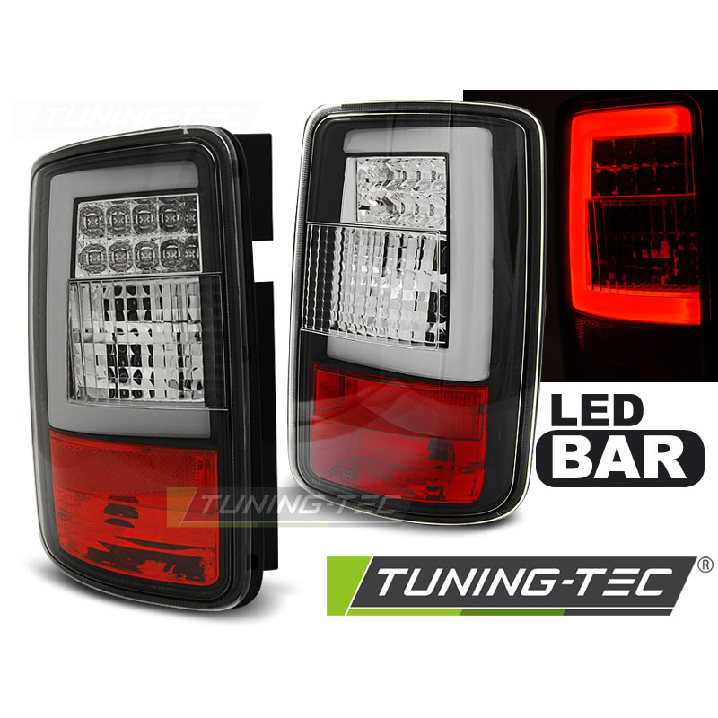 Fanali Posteriori LED Nero per Volkswagen Caddy 2003-03/2014 (Cod. TT-LDVWF9)