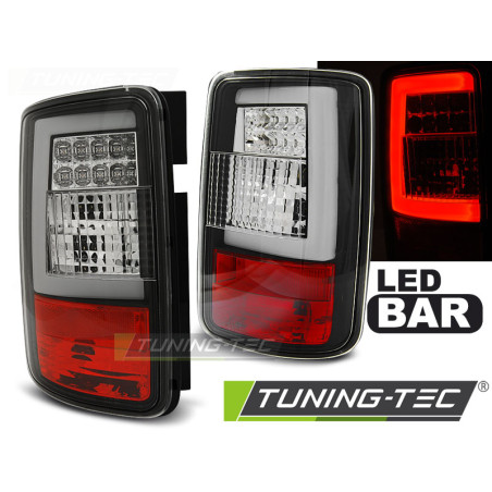 Fanali Posteriori LED Nero per Volkswagen Caddy 2003-03/2014 (Cod. TT-LDVWF9)