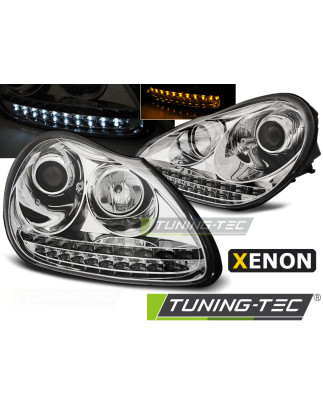 Fari Anteriori Luci Diurne Cromato per Porsche Cayenne 2002-2006 (Cod. TT-LPPO03)