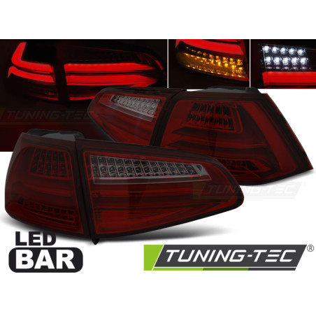 Fanali Posteriori LED Rosso Fumé per Volkswagen Golf 7 2013-2017 (Cod. TT-LDVWG5)
