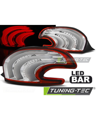 Fanali Posteriori LED Rosso/bianco per Peugeot 208 04/2012-06/2015 (Cod. TT-LDPE08)