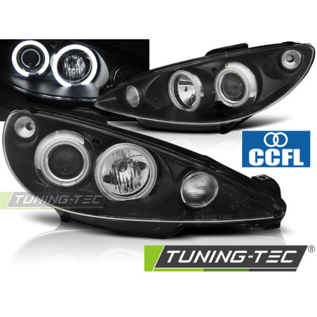 Fari Anteriori Angel Eyes per Peugeot 206 Ccfl Dal 2002 (Cod. TT-LPPE29)