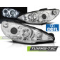 Fari Anteriori Angel Eyes per Peugeot 206 Ccfl Dal 2002 (Cod. TT-LPPE28)