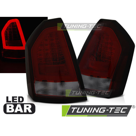 Fanali Posteriori LED Rosso Fumé per Chrysler 300C 2005-2008 (Cod. TT-LDCH17)