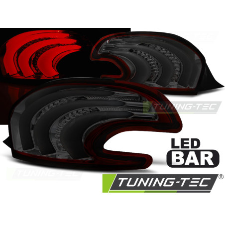 Fanali Posteriori LED Rosso Fumé per Peugeot 208 04/2012-06/2015 (Cod. TT-LDPE09)