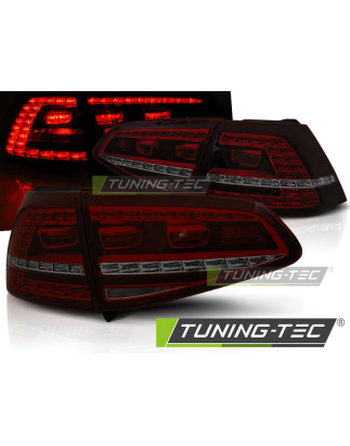 Fanali Posteriori LED Rosso Fumé per Volkswagen Golf 7 2013-2017 (Cod. TT-LDVWE9)
