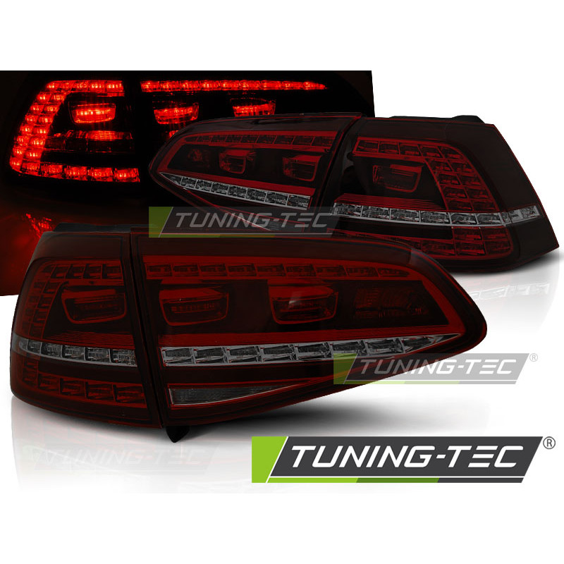 Fanali Posteriori LED Rosso Fumé per Volkswagen Golf 7 2013-2017 (Cod. TT-LDVWE9)