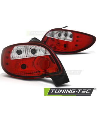 Fanali Posteriori Rosso/bianco per Peugeot 206 Dal 10/1998 (Cod. TT-LTPE15)