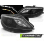 Fari Anteriori Luci Diurne LED Nero per Seat Ibiza 6J 06/2008-2012 (Cod. TT-LPSE34)