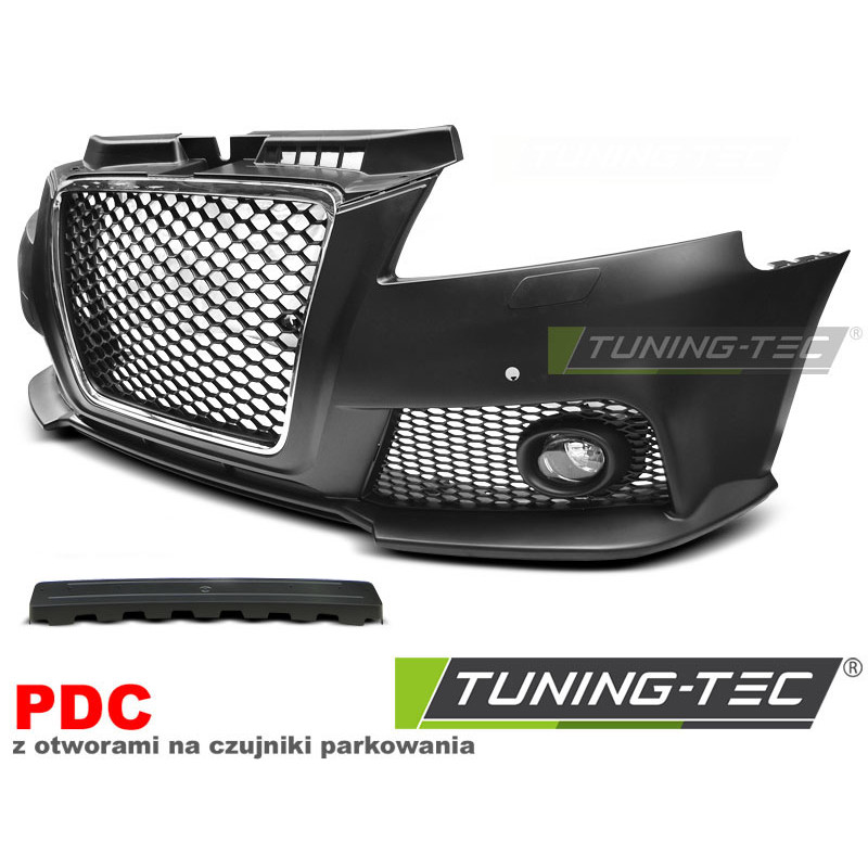 Paraurti Anteriore Cromato Nero per Audi A3 2008-2012 (Cod. TT-ZPAU07)