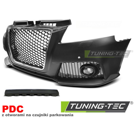 Paraurti Anteriore Cromato Nero per Audi A3 2008-2012 (Cod. TT-ZPAU07)