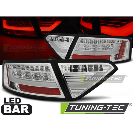 Fanali Posteriori LED Cromato per Audi A5 2007-06/2011 (Cod. TT-LDAUE0)