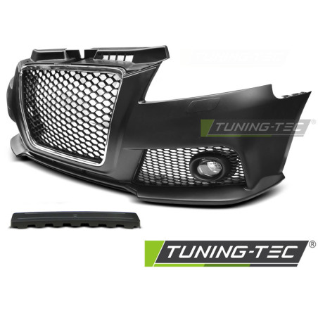 Paraurti Anteriore Cromato Nero per Audi A3 2008-2012 (Cod. TT-ZPAU09)