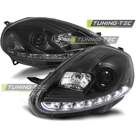 Fari Anteriori con Luci Diurne Luci Diurne Nero per Fiat Grande Punto 2008-2009 (Cod. TT-LPFI26)