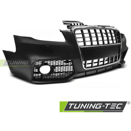 Paraurti Anteriore Cromato Nero per Audi A4 2004-2008 (Cod. TT-ZPAU21)