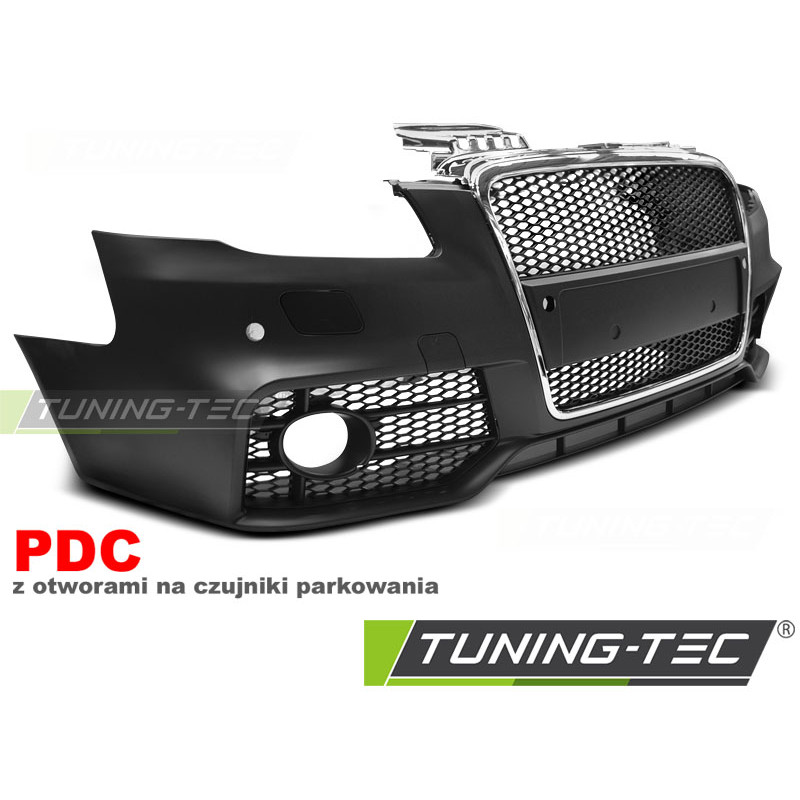 Paraurti Anteriore Cromato Nero per Audi A4 2004-2008 (Cod. TT-ZPAU15)