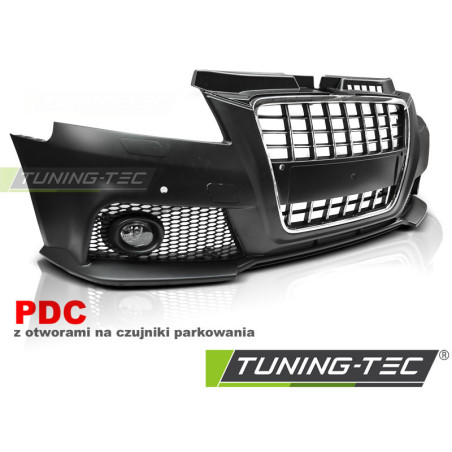Paraurti Anteriore Cromato Nero per Audi A3 2008-2012 (Cod. TT-ZPAU11)