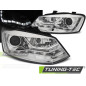 Fari Anteriori Luci Diurne Cromato per Volkswagen Polo 6R 2009-03/2014 (Cod. TT-LPVWN5)
