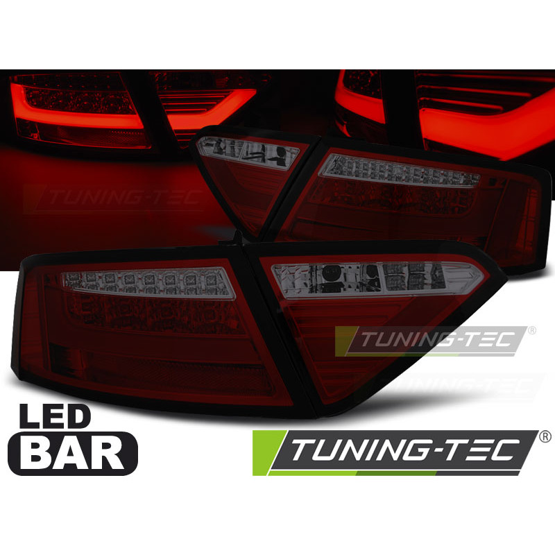 Fanali Posteriori LED Rosso Fumé per Audi A5 2007-06/2011 (Cod. TT-LDAUE3)