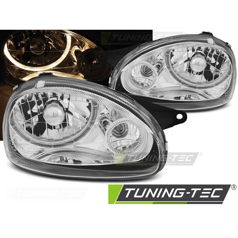 Fari Anteriori Angel Eyes per Opel Corsa B 02/1993-10/2000 (Cod. TT-LPOP90)
