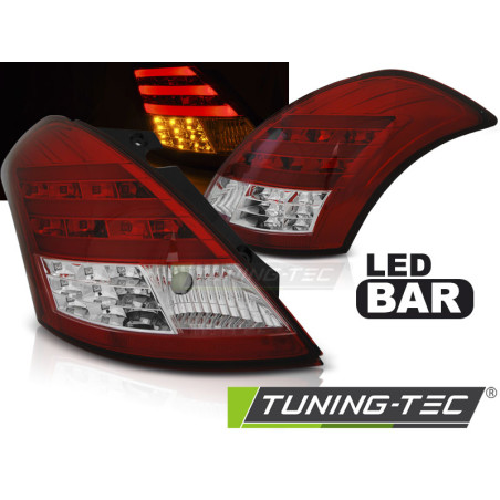Fanali Posteriori LED Rosso/bianco per Suzuki Swift V Dal 2010 (Cod. TT-LDSI05)
