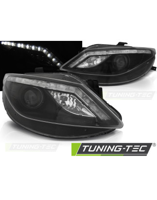 Fari Anteriori Luci Diurne Nero per Seat Ibiza 6J 06/2008-2012 (Cod. TT-LPSE32)