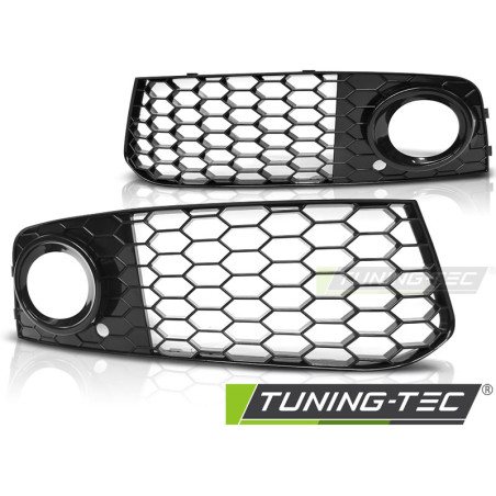 Fanali Posteriori Nero Lucido Nero per Audi A4 B8 2008-10/2011 (Cod. TT-GRAU19)