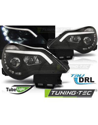 Fari Anteriori con Luci Diurne Luci Diurne DRL Nero per Opel Corsa D 2011-2014 (Cod. TT-LPOPA9)
