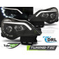 Fari Anteriori con Luci Diurne Luci Diurne DRL Nero per Opel Corsa D 2011-2014 (Cod. TT-LPOPA9)