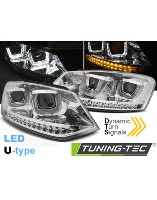 Fari Anteriori LED Cromato per Volkswagen Polo 6R 2009-03/2014 (Cod. TT-LPVWN1)