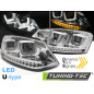 Fari Anteriori LED Cromato per Volkswagen Polo 6R 2009-03/2014 (Cod. TT-LPVWN1)