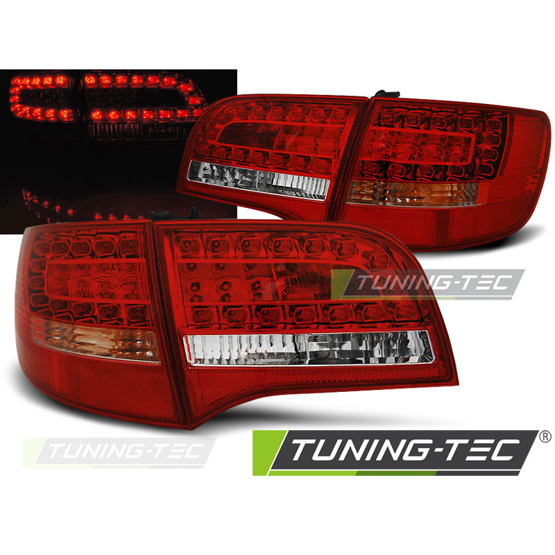 Fanali Posteriori LED Rosso/bianco per Audi A6 C6 Avant 2005-2008 (Cod. TT-LDAUD8)