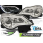 Fari Anteriori con Luci Diurne Luci Diurne DRL Cromato per Opel Corsa D 2011-2014 (Cod. TT-LPOPA8)