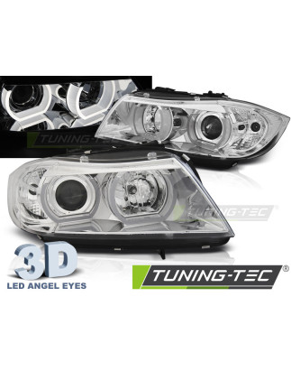 Fari Anteriori LED Cromato per BMW E90/E91 03/2005-08/2008 (Cod. TT-LPBMI3)