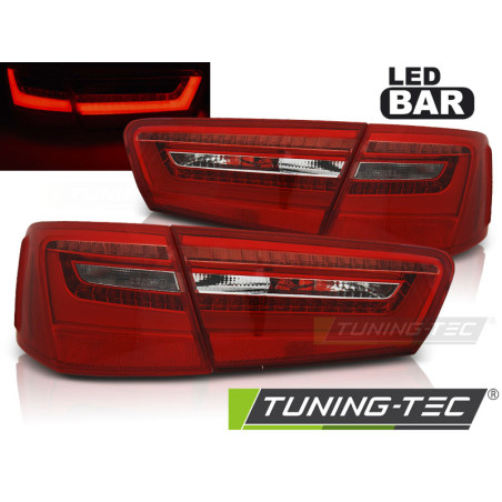 Fanali Posteriori LED Rosso/bianco per Audi A6 C7 2011-10/2014 (Cod. TT-LDAUE5)