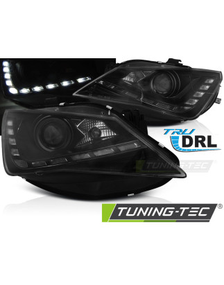 Fari Anteriori Luci Diurne DRL Nero per Seat Seat Ibiza 6J 2012-2015 (Cod. TT-LPSE30)