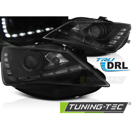 Fari Anteriori Luci Diurne DRL Nero per Seat Seat Ibiza 6J 2012-2015 (Cod. TT-LPSE30)