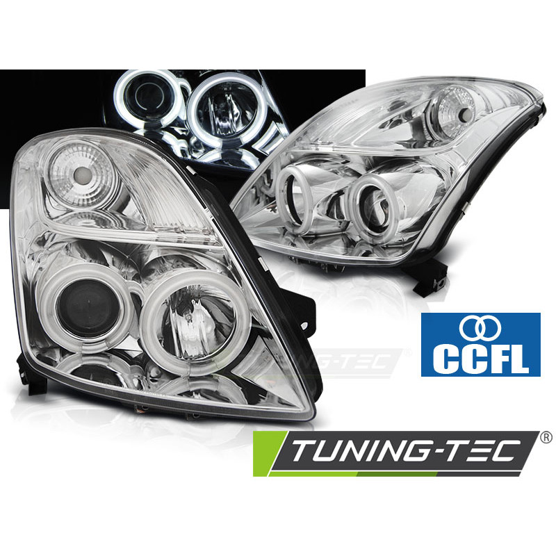 Fari Anteriori Angel Eyes per Suzuki Swift Ccfl 05/2005-2010 (Cod. TT-LPSI05)